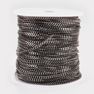 Iron Cuban Link Chains CH-R013-4.5x3mm-B-1