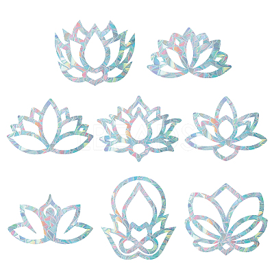 Waterproof PVC Colored Laser Stained Window Film Adhesive Stickers DIY-WH0256-018-1