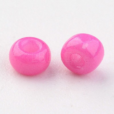 8/0 3mm Baking Paint Glass Seed Beads Loose Spacer Beads X-SEED-S002-K24-1