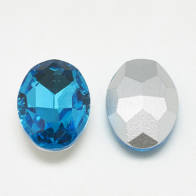 Pointed Back Glass Rhinestone Cabochons RGLA-T080-8x10mm-12-1