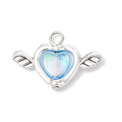 Acrylic & Tibetan Style Alloy Pendants PALLOY-JF04326-1