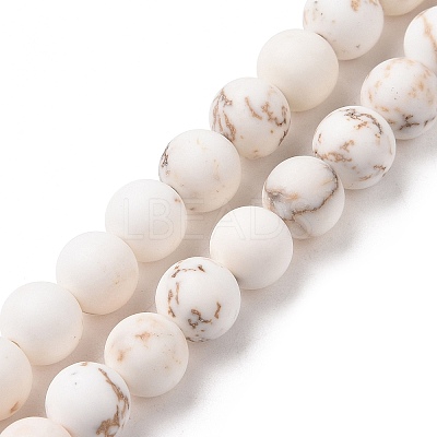 Natural Magnesite Round Bead Strands X-G-L358-4mm-02-1