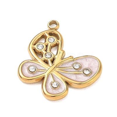 304 Stainless Steel Enamel Pendants SA-CBAAE04-06G-01-1