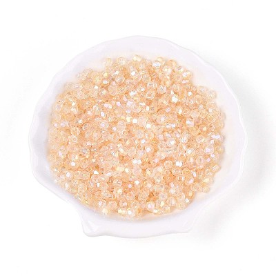 Transparent Spray Painted Glass Beads EGLA-N018-4mm-09-1