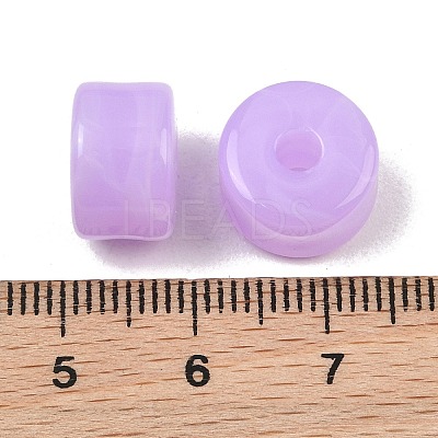 Two-Color Opaque Acrylic Imitation Gemstone Beads AC-CBA3EFE-02O-1