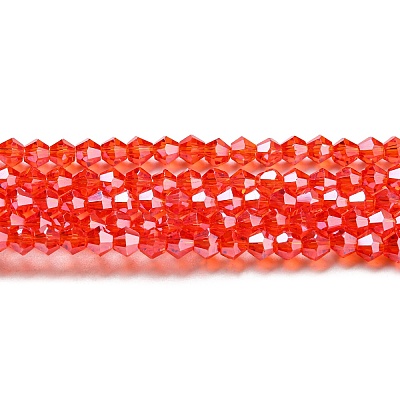 Transparent Electroplate Glass Beads Strands GLAA-F029-2mm-C14-1