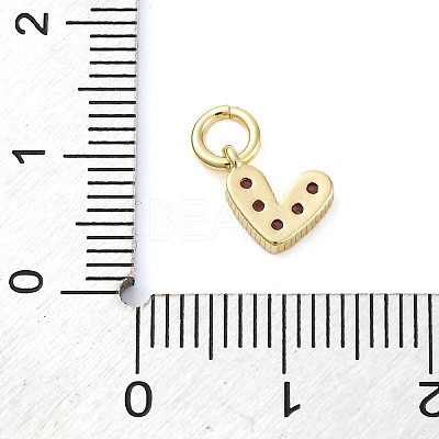 Brass Micro Pave Cubic Zirconia Charms ZIRC-F111-08G-05-1