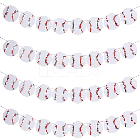 8Pcs Sports Party Decoration Paper Banner AJEW-CN0007-14D-1