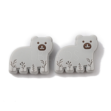Bear Food Grade Eco-Friendly Silicone Beads LS-SIL-WH0018-001A-1