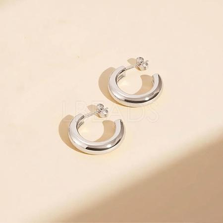 304 Stainless Steel Stud Earrings for Women IX6481-2-1