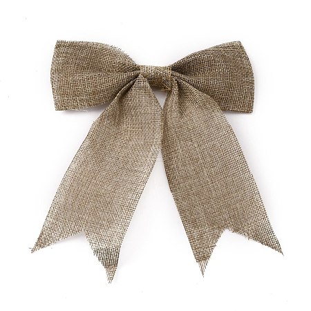 Christmas Theme Imitation Linen Bowknot Ornament Accessories AJEW-WH0235-41G-1
