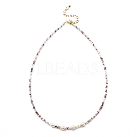 Beaded Necklaces NJEW-JN03075-01-1