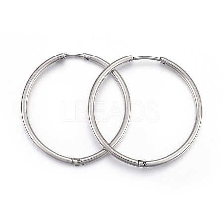 Tarnish Resistant 304 Stainless Steel Huggie Hoop Earrings EJEW-L205-02A-P-1