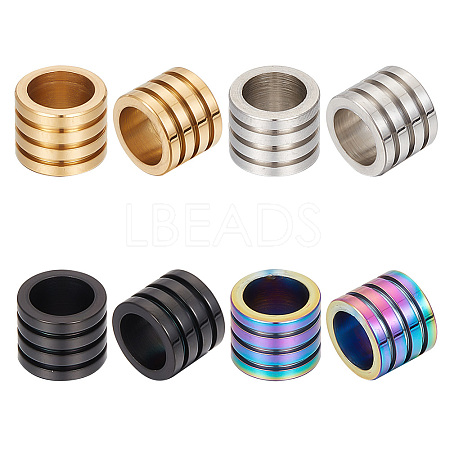 Unicraftale 16Pcs 4 Colors 304 Stainless Steel Beads STAS-UN0050-23-1