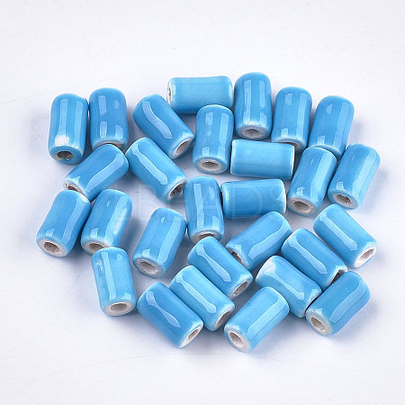Handmade Porcelain Beads X-PORC-S498-14B-1