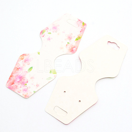 White Cardboard Necklace Display Cards DIY-WH0209-26-1