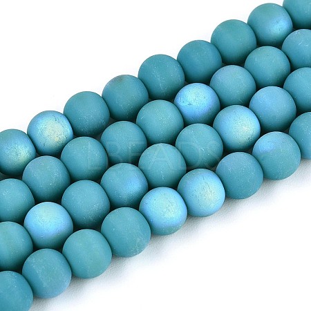 Frosted Opaque Glass Beads Strands LS-GLAA-T032-P6mm-MBB13A-1