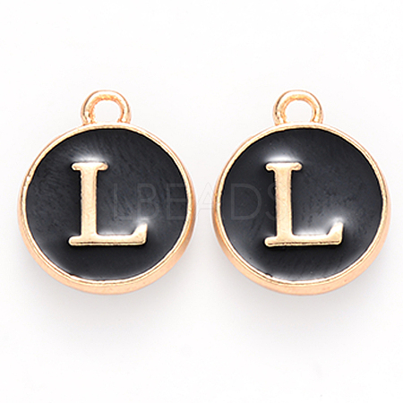 Golden Plated Alloy Charms LS-X-ENAM-S118-02L-1