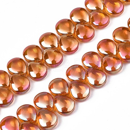 Electroplate Glass Beads Strand EGLA-S188-27-B01-1