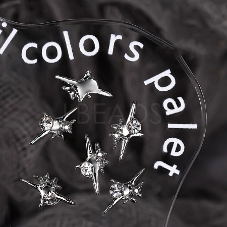 Star Alloy Rhinestone Cabochons MRMJ-WH0075-114-24-1