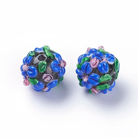 Handmade Bumpy Lampwork Beads LAMP-E021-07B-1