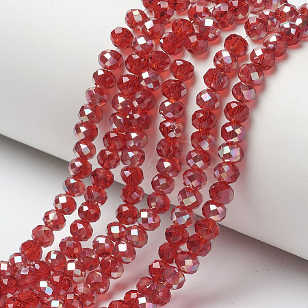 Electroplate Glass Beads Strands EGLA-A034-T2mm-J08-1