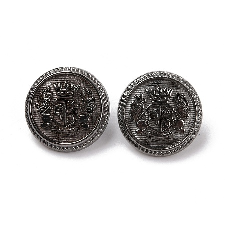 Alloy Shank Buttons BUTT-WH0027-15B-01-1