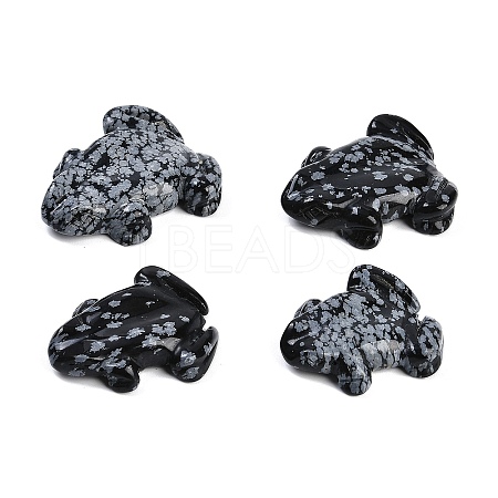 Natural Snowflake Obsidian Carved Beads G-K383-17C-1