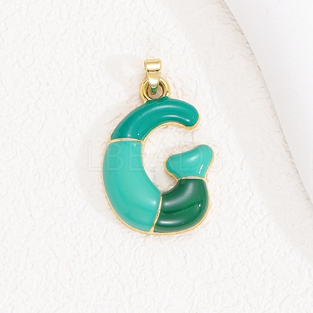 Alloy Enamel Pendants ENAM-S023-01G-G-1
