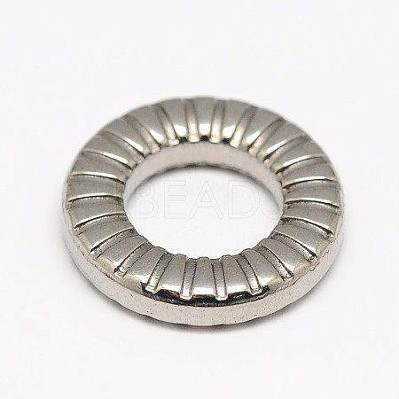 Stainless Steel Striped Linking Rings STAS-M038-A-01-1