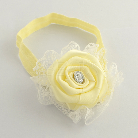 Fashionable Elastic Baby Lace Headbands Hair Accessories OHAR-Q002-11G-1
