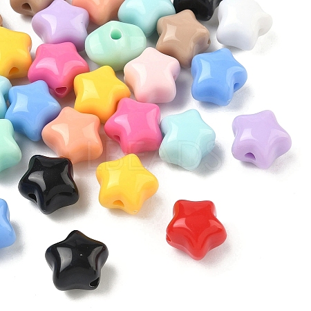 Opaque Acrylic Beads OACR-D324-02-1