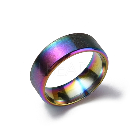 201 Stainless Steel Wide Band Finger Rings for Women Men RJEW-WH0009-13C-M-1