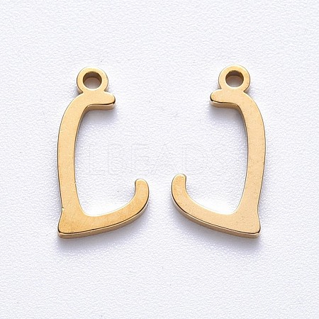 PVD Vacuum Plating 201 Stainless Steel Charms LS-STAS-R105-L-G-1