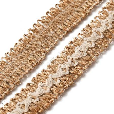 Braided Burlap Ribbon OCOR-WH0073-77-1