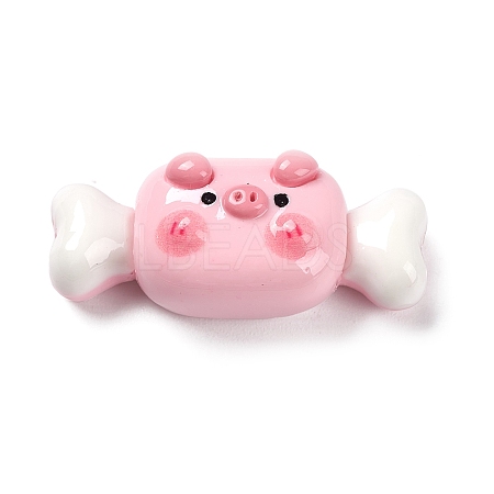 Opaque Resin Cute Pig Imitation Food Decoden Cabochons CRES-M016-01H-1