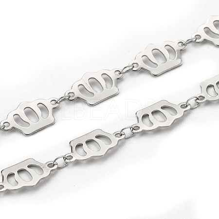 304 Stainless Steel Crown Link Chains CHS-F015-01P-1