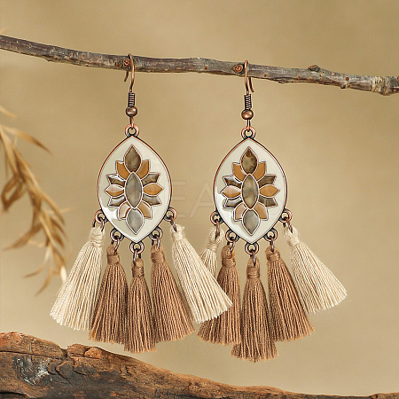 Bohemian Alloy Tassel Chandelier Earrings WG0AFF1-05-1