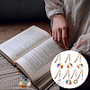 7Pcs 7 Styles Tibetan Style Alloy Bookmarks AJEW-UN00008-6