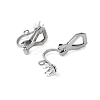 316 Stainless Steel Clip-on Earring Findings STAS-Z124-03P-2