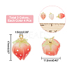 12Pcs 3 Colors Plastic Enamel Pendants KY-DC0001-10-2