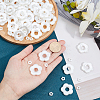 100Pcs 2 Style ABS Plastic Imitation Pearl Beads OACR-AR0001-11-3