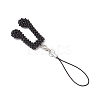 Glass Seed Bead Beaded Musical Note Charm Mobile Straps HJEW-MZ00185-4