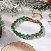 Christmas Handmade Glass Seed Beads Link Bracelets for Women BJEW-MZ00123-1