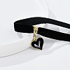 Alloy Enamel Heart Pendant Black Velvet Choker Necklaces for Women NJEW-WH20014-01B-3