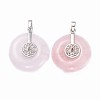 Natural Rose Quartz Pendants G-F640-B05-1