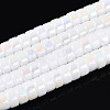 AB Color Plated Opaque Glass Beads Strands GLAA-T026-3x6mm-P10-1