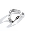 925 Sterling Silver Adjustable Cuff Rings RJEW-BB51069-A-1