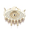 Brass Micro Pave Cubic Zirconia Pendants ZIRC-I032-73G-2