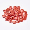 2-Hole Flat Round Resin Sewing Buttons for Costume Design BUTT-E119-36L-08-1
